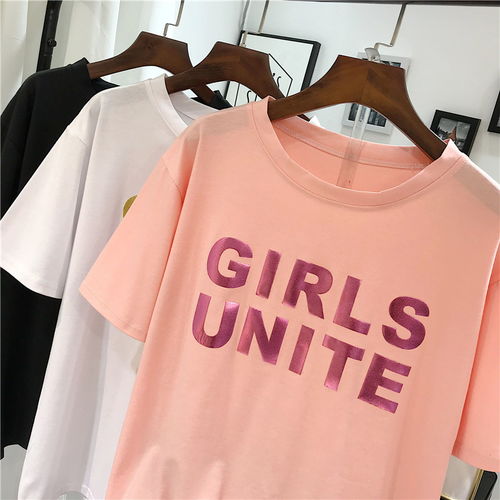 2019夏季新款韩版宽松大码女装短袖T恤 胖MM的时尚穿搭指南